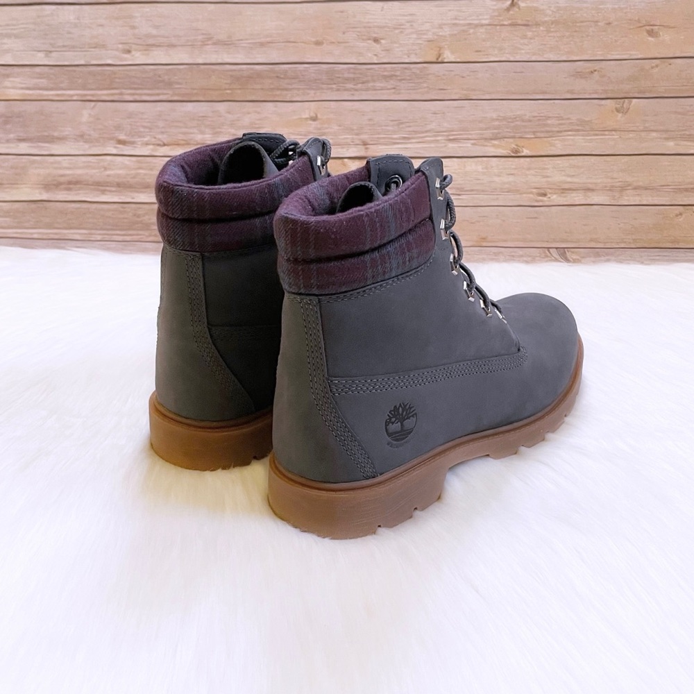 Timberland Linden Woods 6 Inch Waterproof Dark Grey Boots - Picture 5 of 7